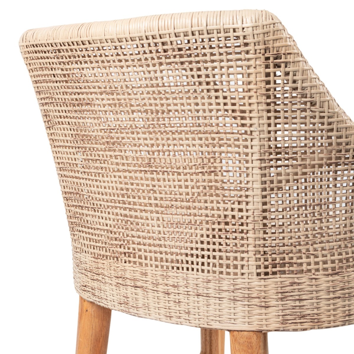 BLACK FRIDAY SALE Charlotte Rattan Counter Stool Natural Whitewash, W 54 D 56 H 91cm (RRP $570) - Image 9