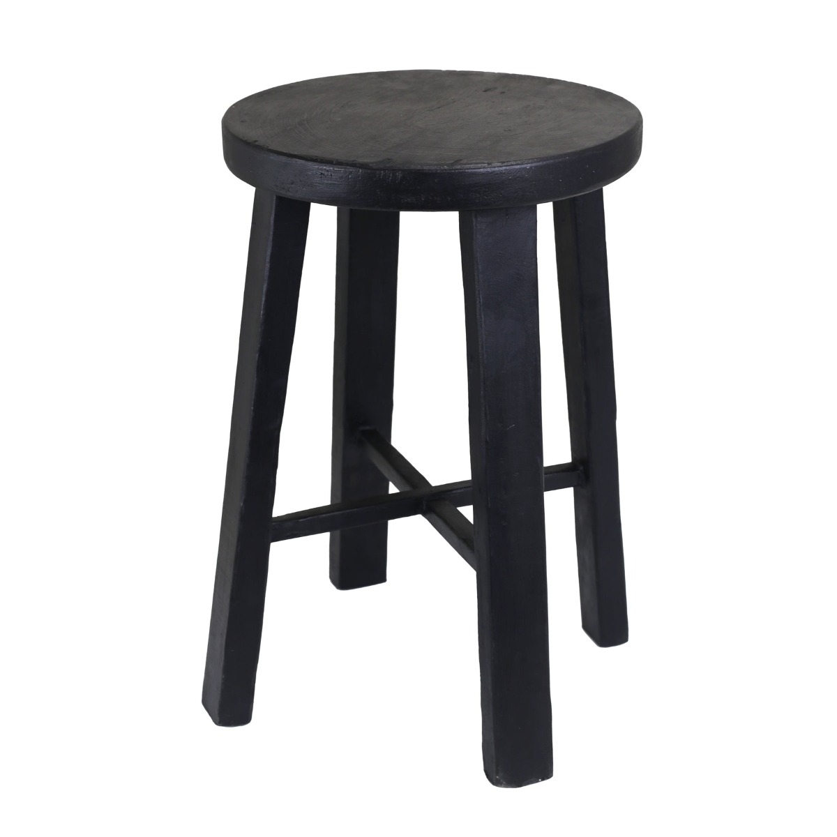 Round Stool Black Standard Size, W 30cm D 30cm H 45cm (RRP $149)