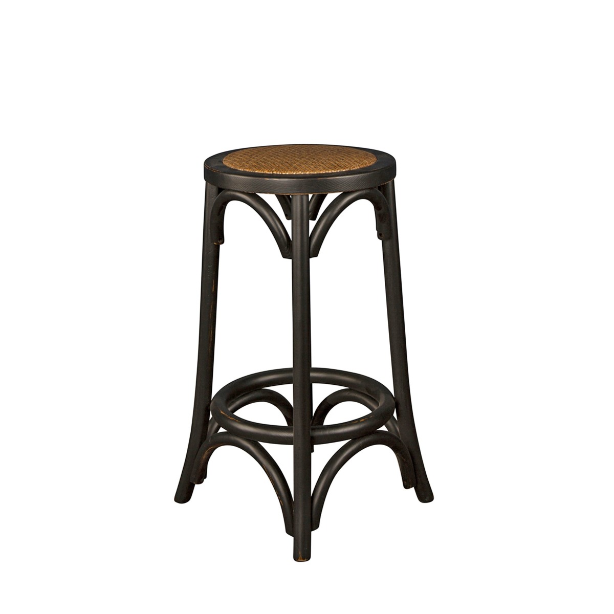 Denver Stool Black, W 38cm D 38cm H 65cm (RRP $349)