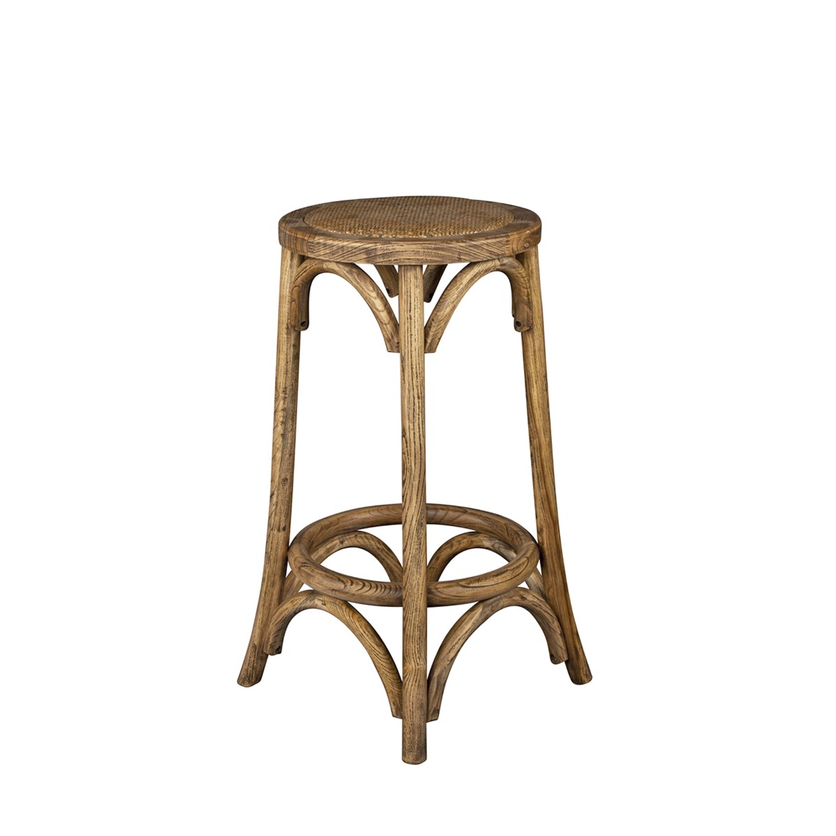 Burleigh Coastal Style Kitchen Counter Bar Stool Natural Elm, W 38cm D 38cm H 65cm (RRP $349)