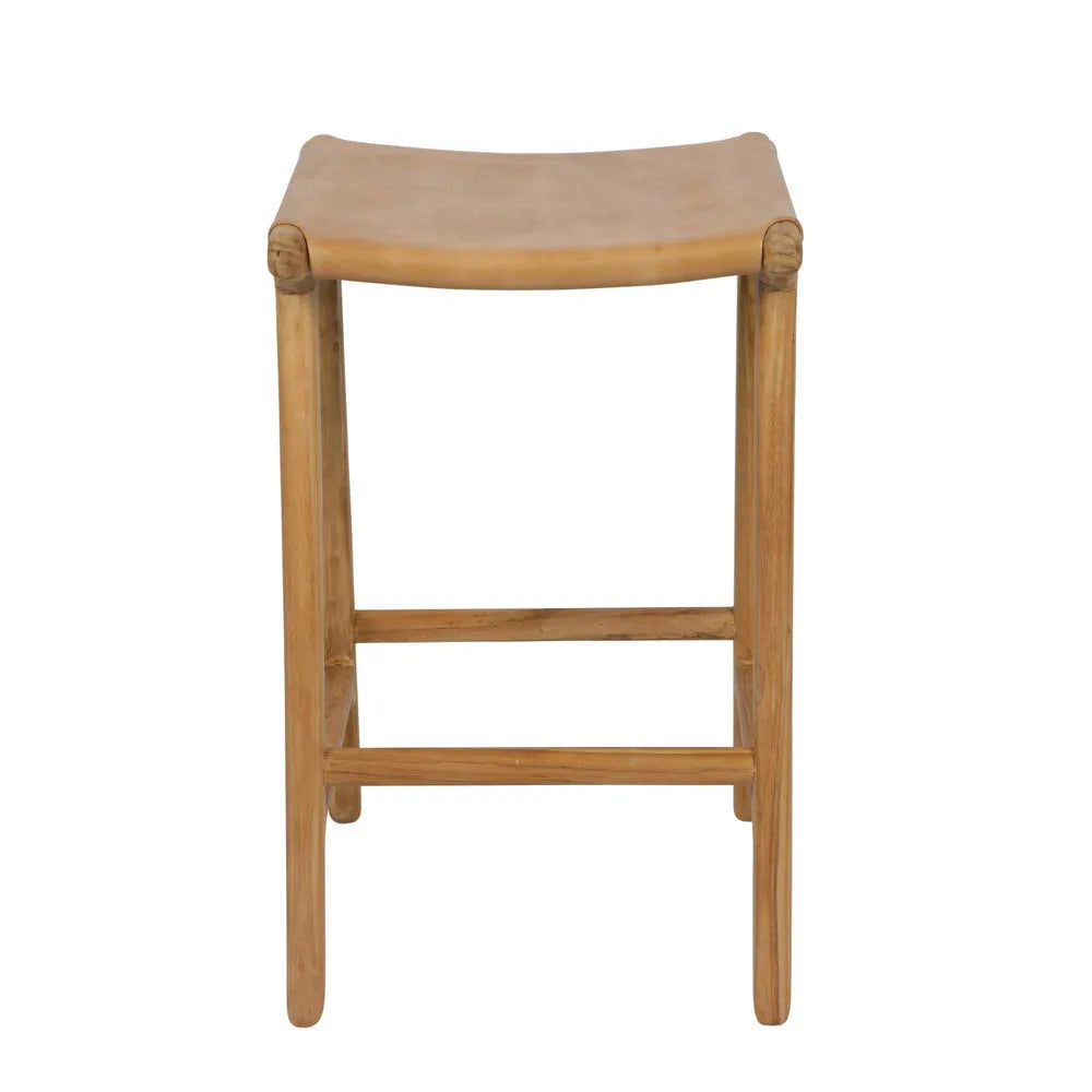 Marvin Counter Stool Toffee Brown, W 40cm x D 42cm x H 65cm (RRP $599)