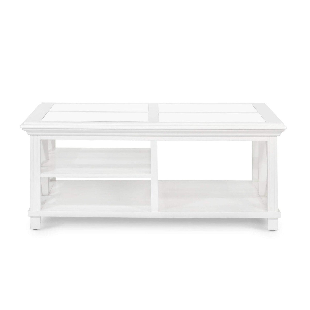 Sorrento Hamptons Square 120cm Coffee Table White, W 120cm D 120cm H 50cm (RRP $1499)