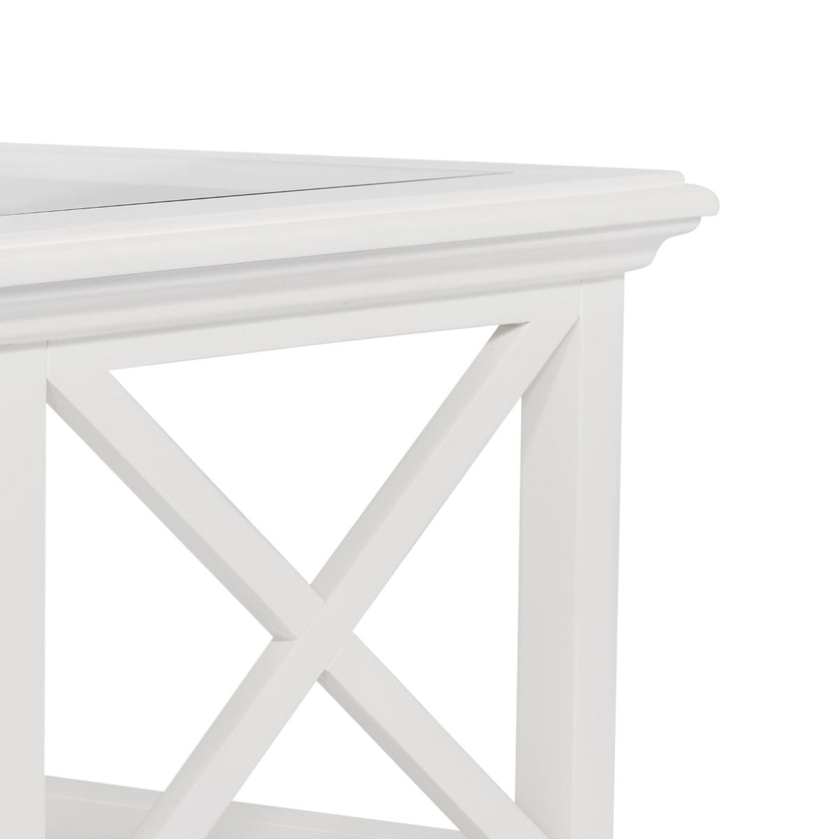 Sorrento Hamptons Square 120cm Coffee Table White, W 120cm D 120cm H 50cm (RRP $1499) - Image 5