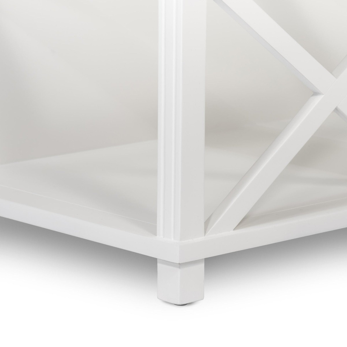 Sorrento Hamptons Square 120cm Coffee Table White, W 120cm D 120cm H 50cm (RRP $1499) - Image 7