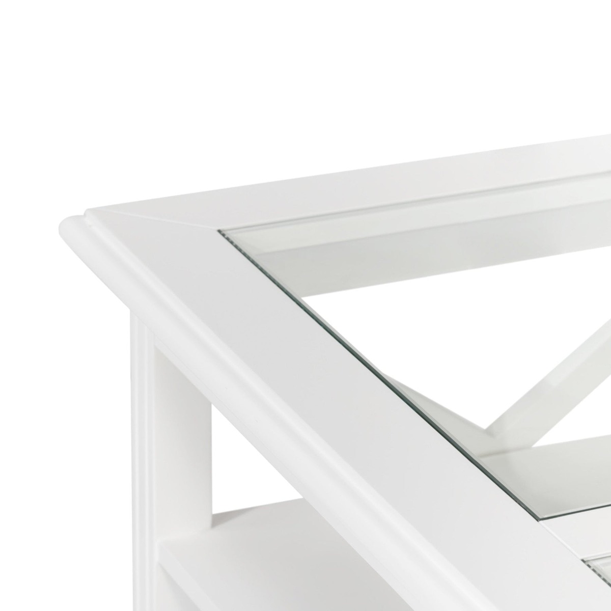 Sorrento Hamptons Square 120cm Coffee Table White, W 120cm D 120cm H 50cm (RRP $1499) - Image 9