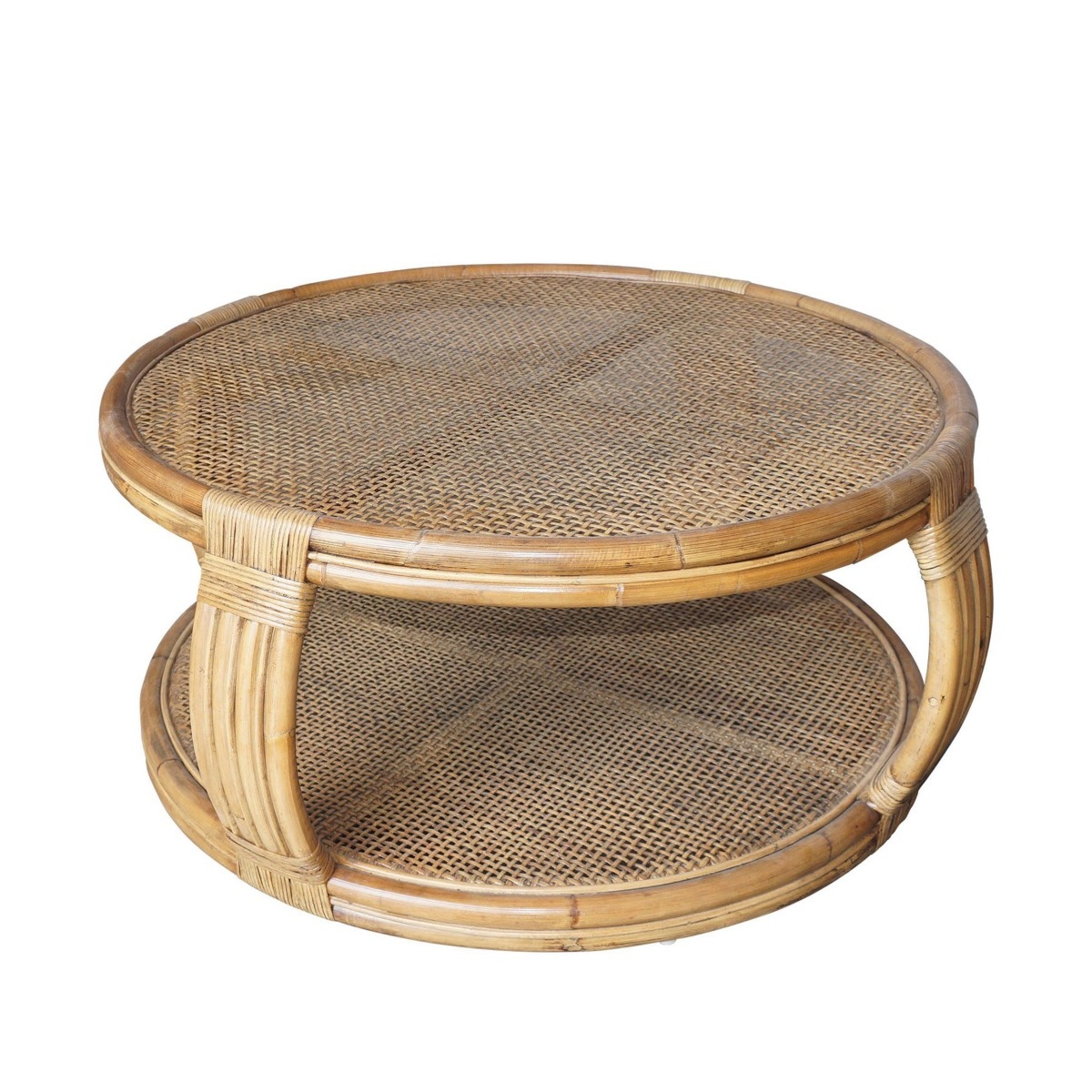 Cayman Rattan Coffee Table Natural, W 100cm D 100cm H 43cm (RRP $1199) - Image 3