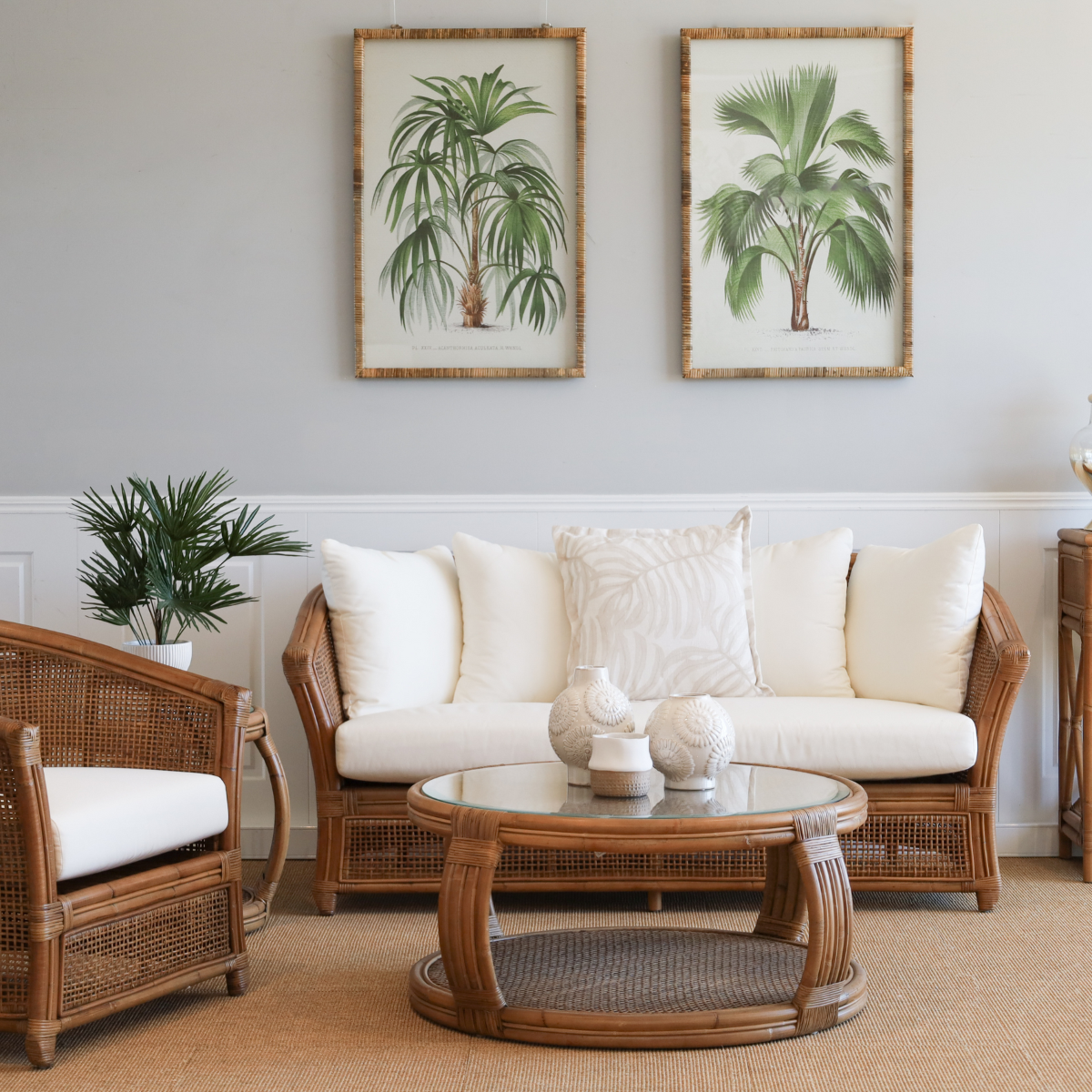 Cayman Rattan Coffee Table Natural, W 100cm D 100cm H 43cm (RRP $1199) - Image 6