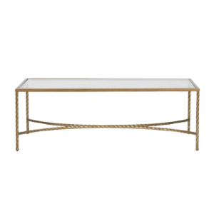 Palais Rectangular Coffee Table Gold, W 120cm x D 70cm x H 40.5cm (RRP $995)
