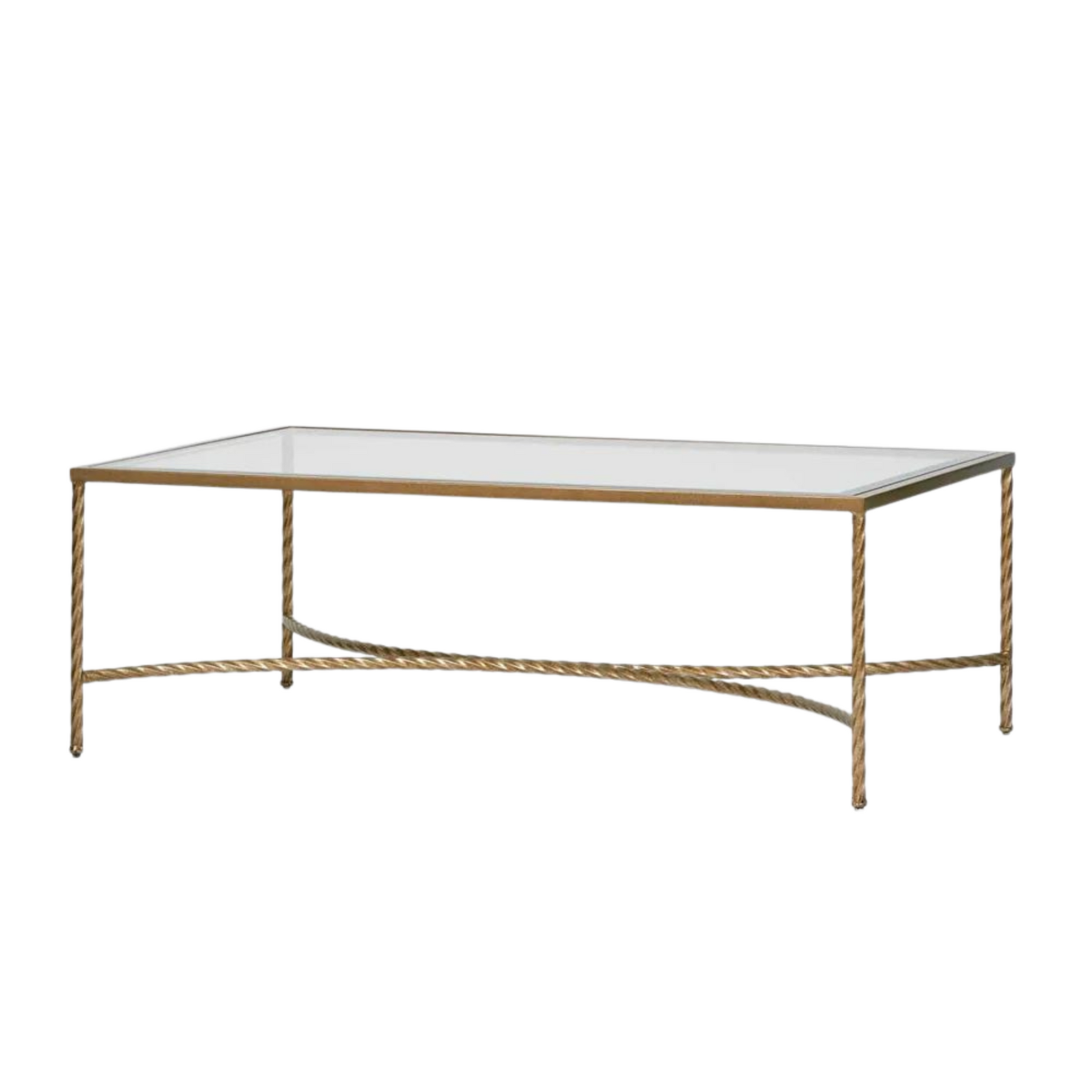 Palais Rectangular Coffee Table Gold, W 120cm x D 70cm x H 40.5cm (RRP $995) - Image 4
