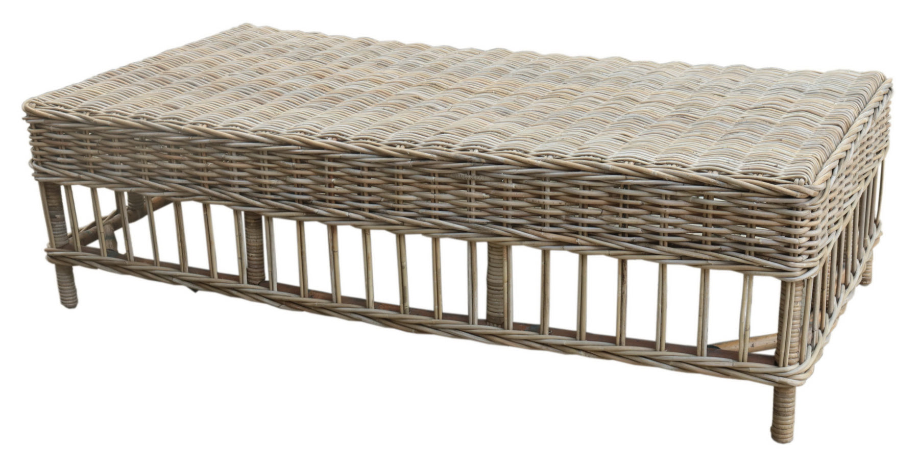 Kubu Rattan Coffee Table Natural, W 145cm D 75cm H 42cm (RRP $639)