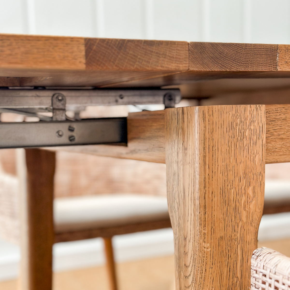 Barossa Extendable Hamptons Dining Table Oakwood, L 180(50+50) W 90 H 78cm (RRP $2499) - Image 7