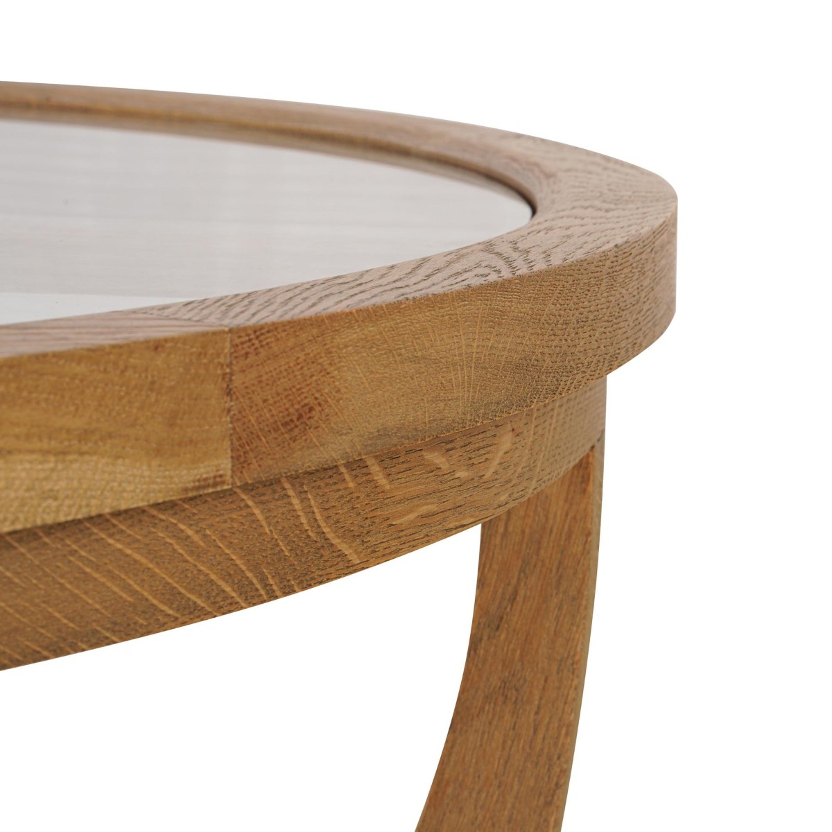 Iris Round Tri-Leg Coffee Table With Glass Top, 100cm W x 100cm D x 30cm H (RRP $1,285) - Image 5