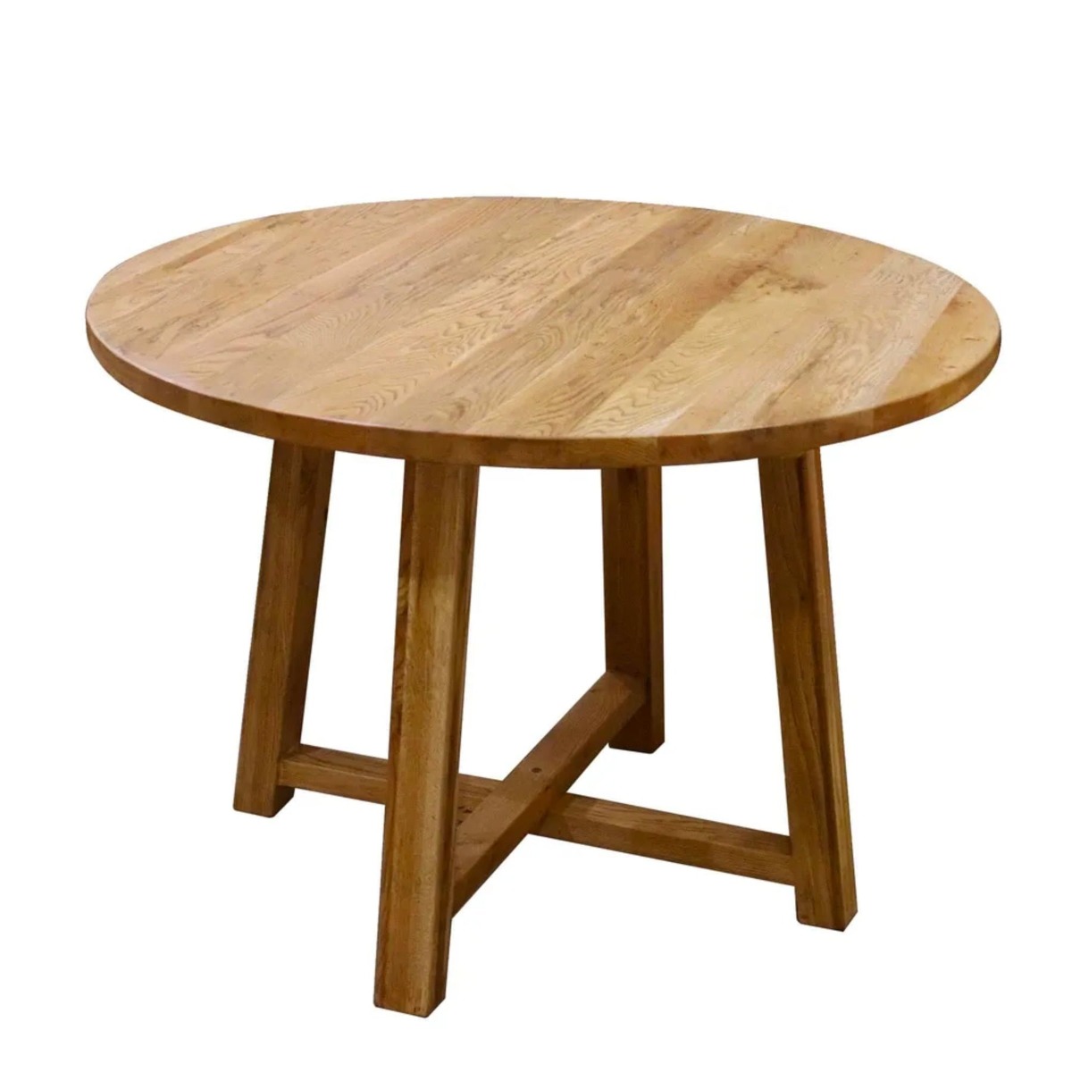 Denver Oak Dining Table Natural, W 110cm D 110cm H 76cm (RRP $2089)