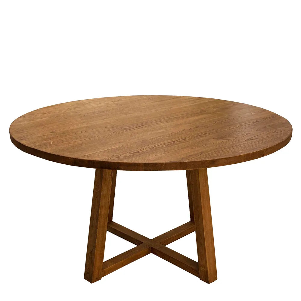 Denver Oak Dining Table Natural, W 140cm x D 140cm x H 76cm (RRP $2629)