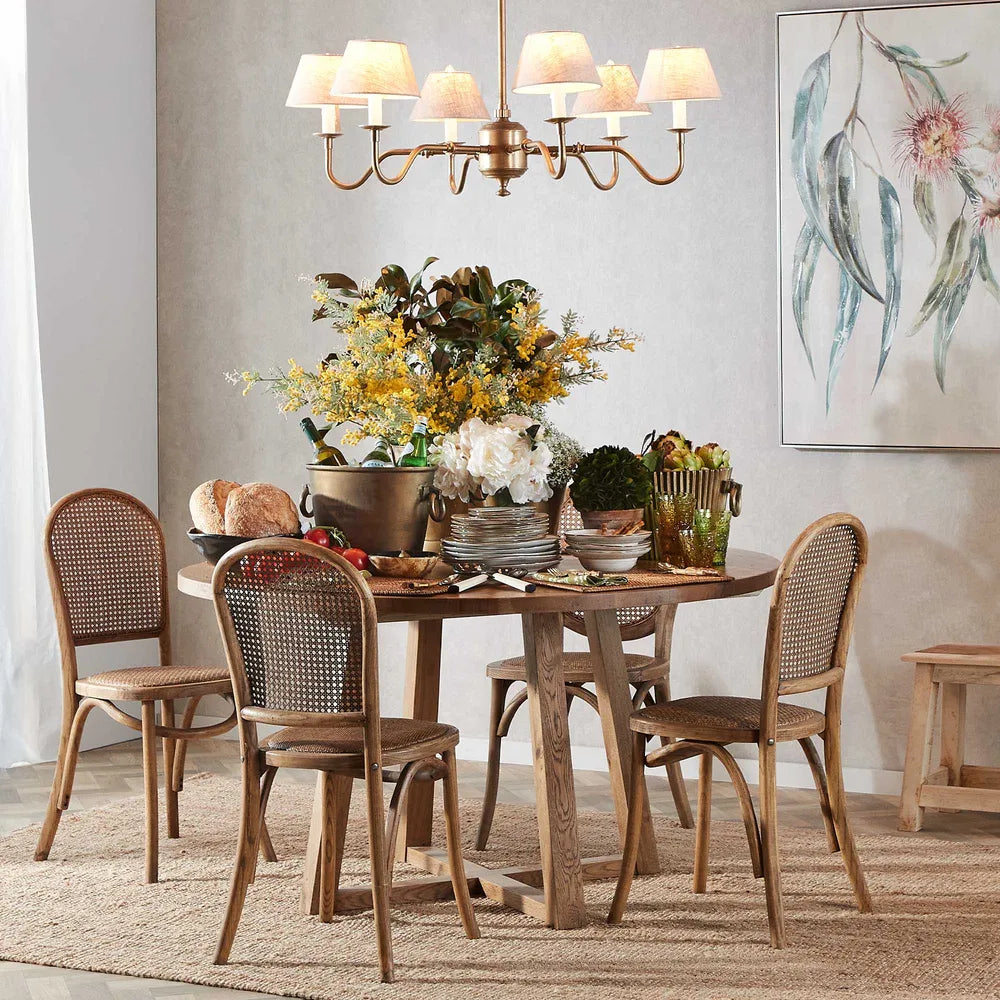 Denver Oak Dining Table Natural, W 140cm x D 140cm x H 76cm (RRP $2629) - Image 3
