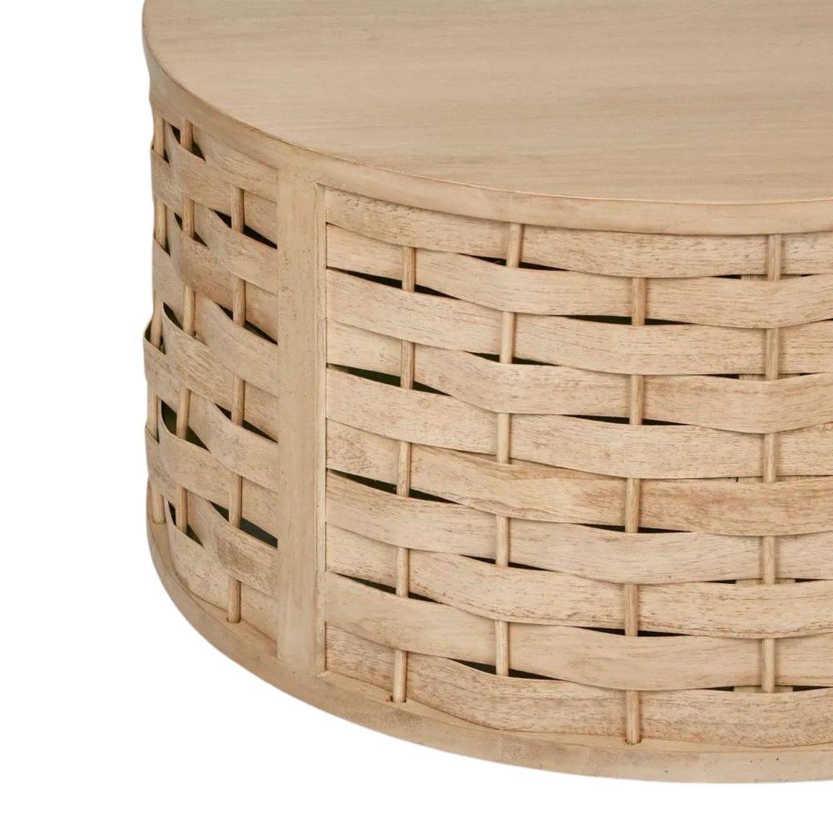Weave Coffee Table Natural, W 90cm x D 90cm x H 40cm (RRP $979) - Image 3