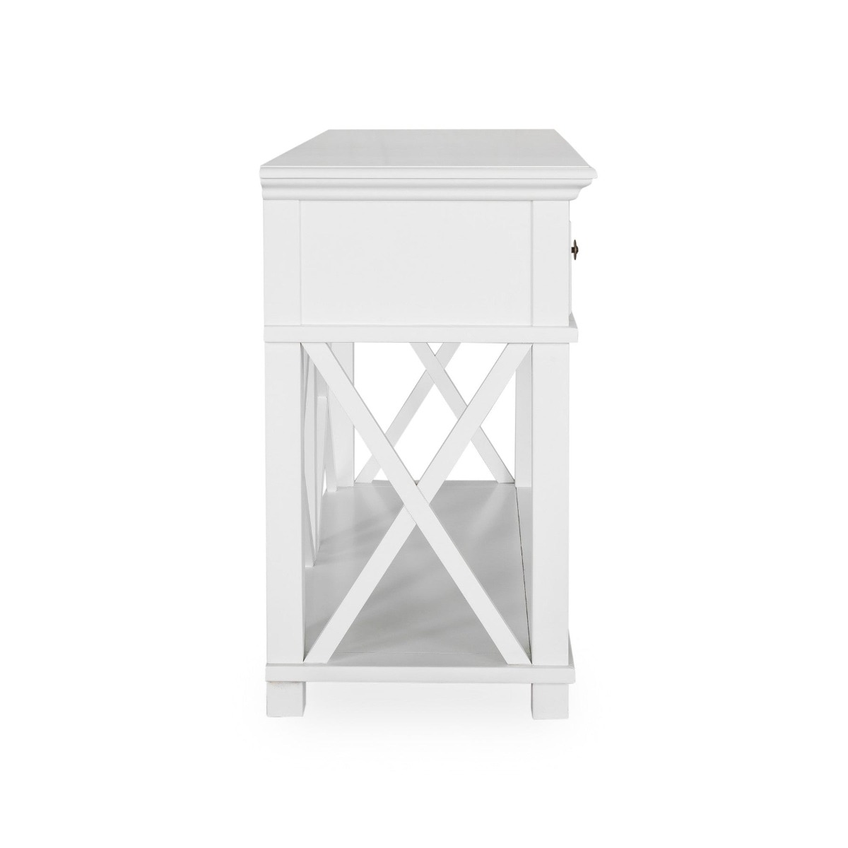 Sorrento Hamptons 130cm 2 Drawer Console White, W 130cm D 50cm H 85cm (RRP $1299) - Image 11