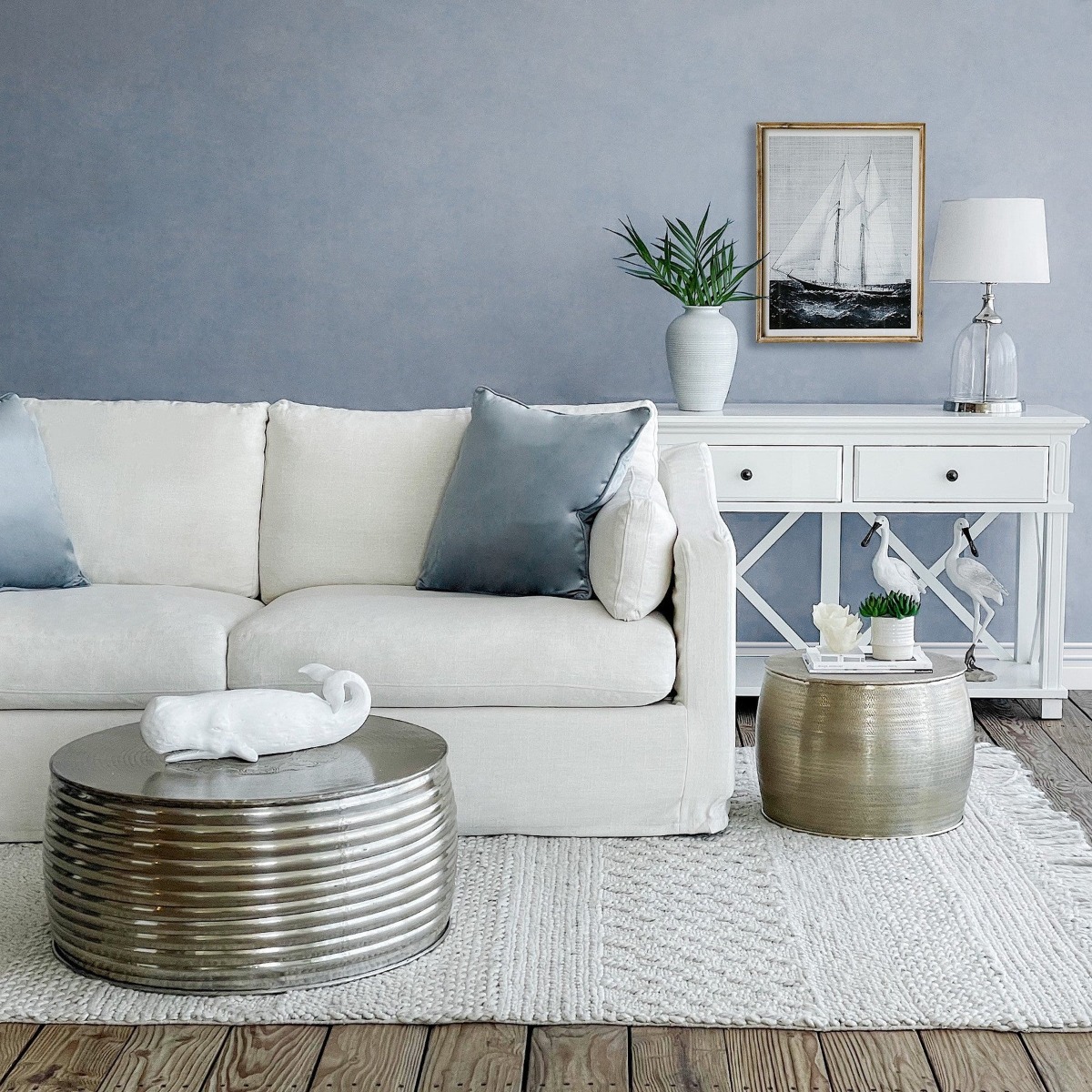 Sorrento Hamptons 130cm 2 Drawer Console White, W 130cm D 50cm H 85cm (RRP $1299) - Image 13