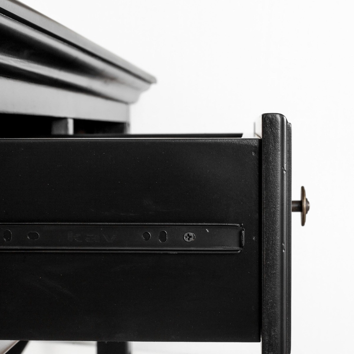 Sorrento 3 Drawer Hamptons 190cm Console Black, W 190cm D 50cm H 85cm (RRP $1999) - Image 2