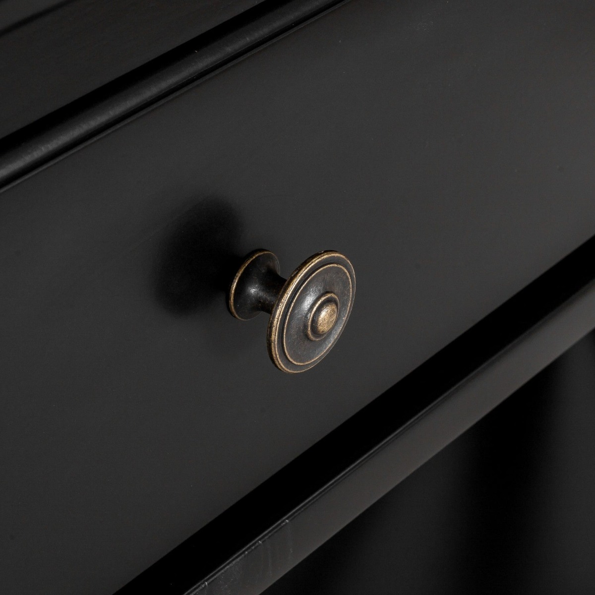 Sorrento 3 Drawer Hamptons 190cm Console Black, W 190cm D 50cm H 85cm (RRP $1999) - Image 6