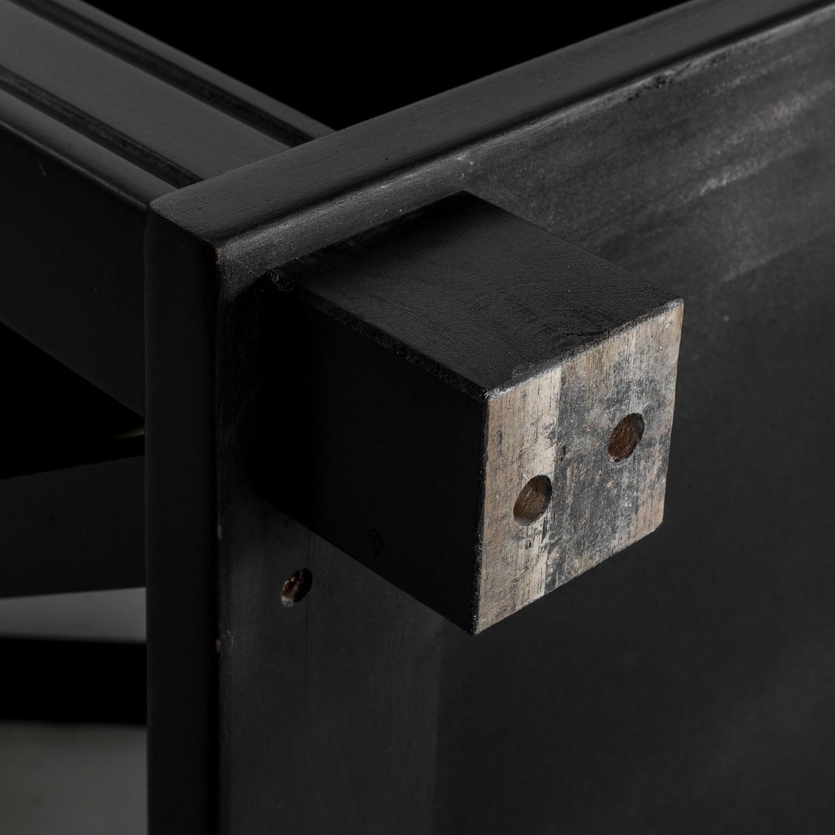 Sorrento 3 Drawer Hamptons 190cm Console Black, W 190cm D 50cm H 85cm (RRP $1999) - Image 7