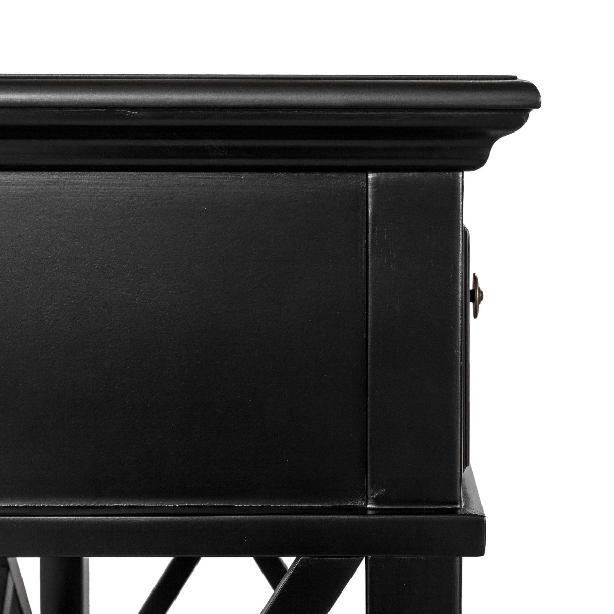 Sorrento 3 Drawer Hamptons 190cm Console Black, W 190cm D 50cm H 85cm (RRP $1999) - Image 8