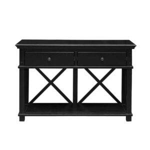 wp-image-tigress-46972.jpg Sorrento Hamptons 130cm 2 Drawer Console Black, W 130cm D 50cm H 85cm (RRP $1299)