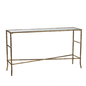 Bamboo Console Gold, W 140cm D 33cm H 78cm (RRP $649)