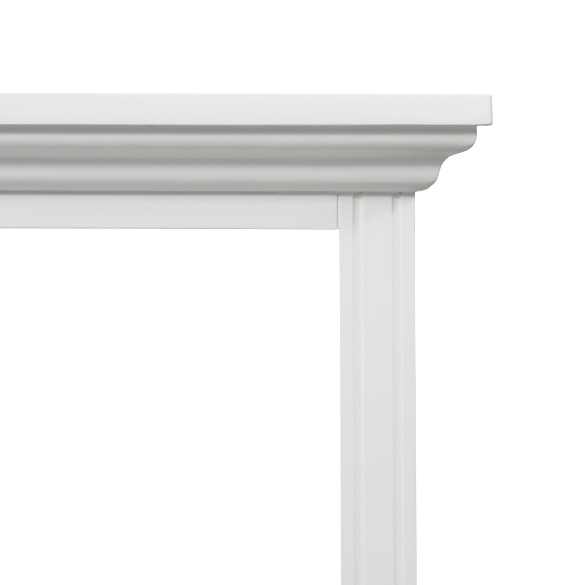Sorrento Hamptons Square Side Table W/ Glass Top White, W 55cm D 55cm H 65.1cm (RRP $499) - Image 5