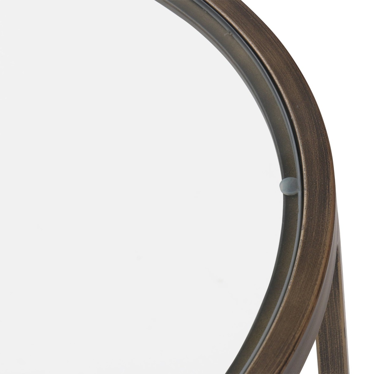 Palladium Brass Iron & Glass Side Table, 50cm diameter, H60cm (RRP $449) - Image 5