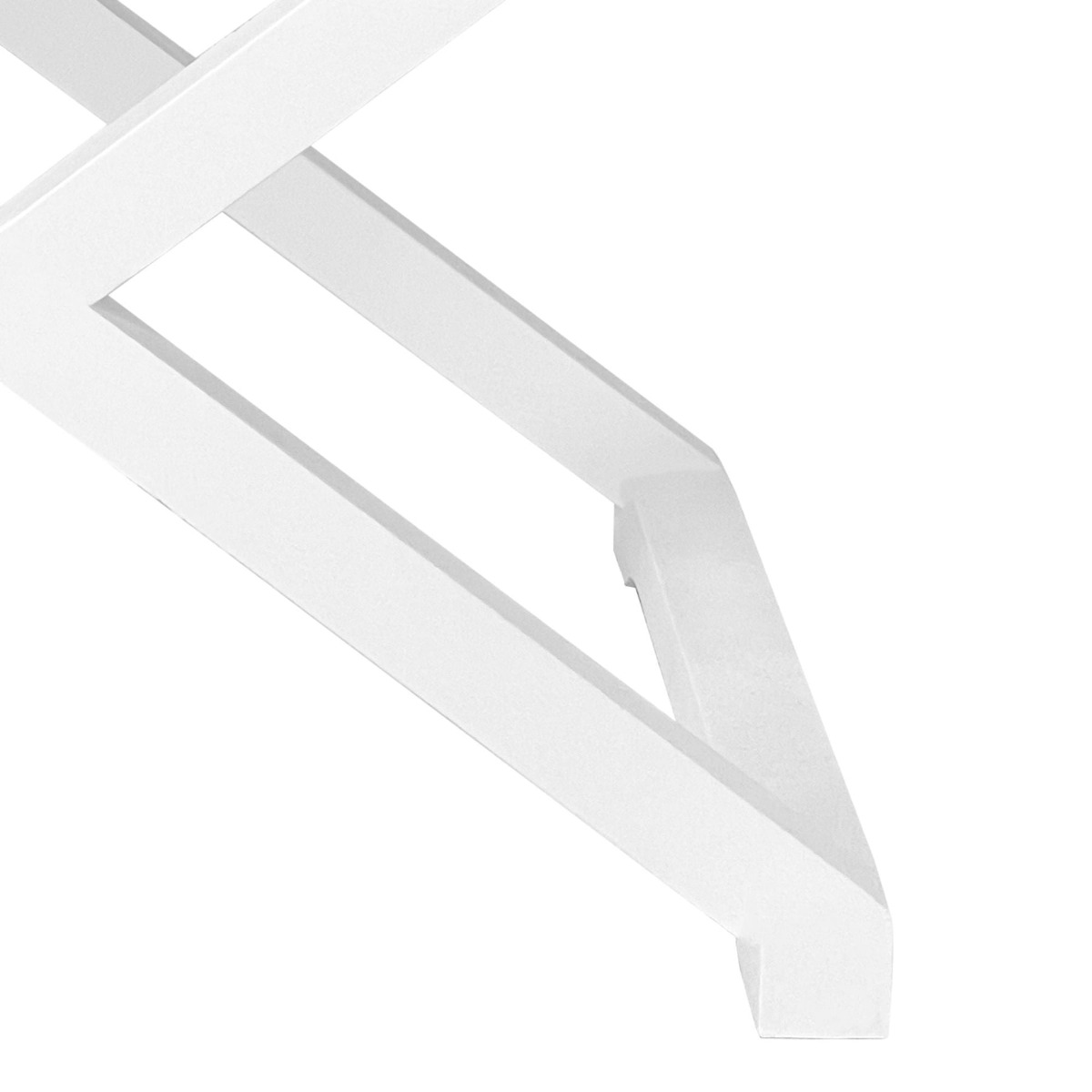 Sorrento Cross Leg Hamptons Side Table W/Drawer White, W 60cm W 50cm H 65cm (RRP $499) - Image 14