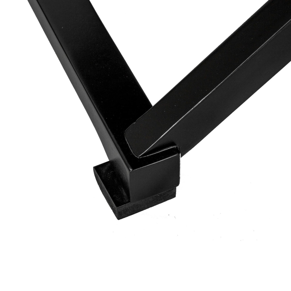 Sorrento Cross Leg Hamptons Side Table W/Drawer Black, W 60cm D 50cm H 65cm (RRP $499) - Image 2
