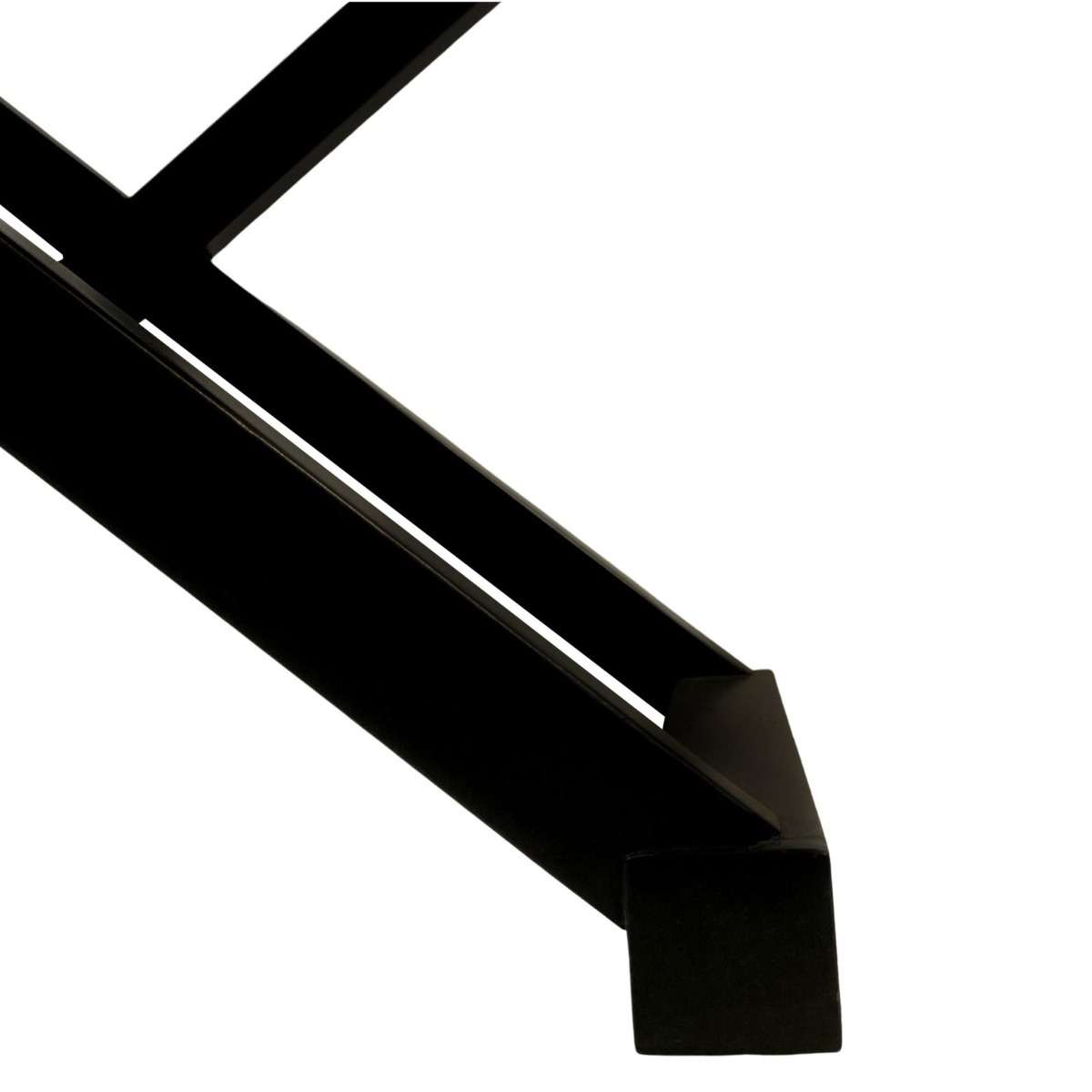 Sorrento Cross Leg Hamptons Side Table W/Drawer Black, W 60cm D 50cm H 65cm (RRP $499) - Image 6