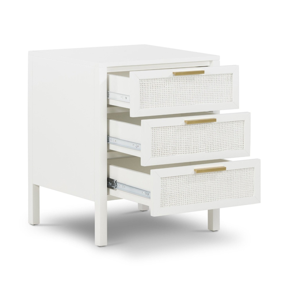 Santorini Bedside 3 Drawers White, W 50cm D 45cm H 61.5cm (RRP $549) - Image 5