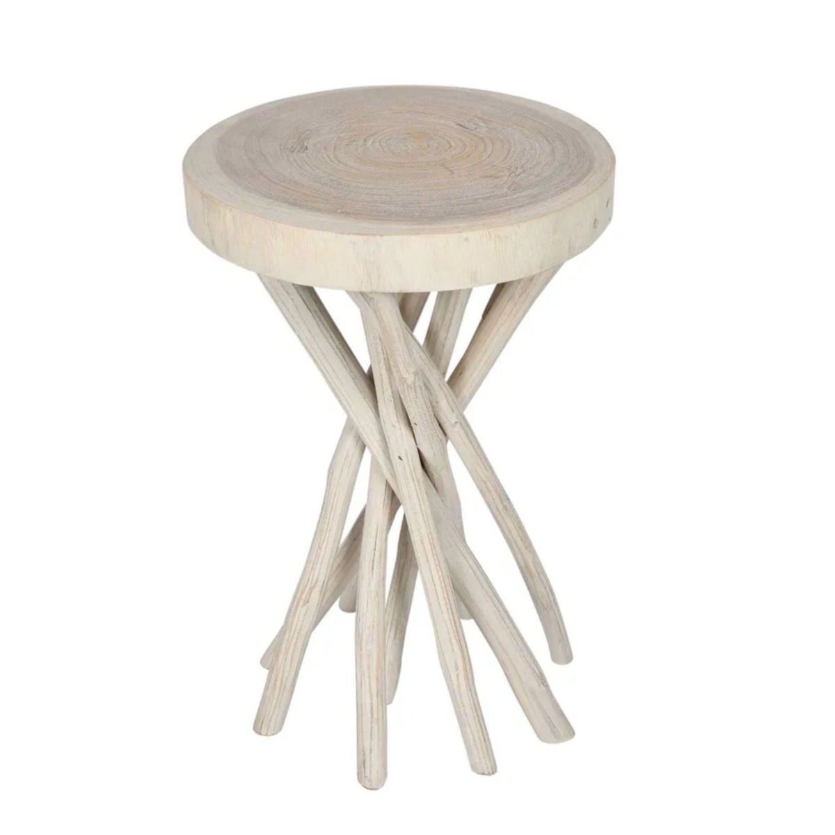 Tiki Table White Wash -Outdoor, W 35cm D 35cm H 50cm (RRP $219)