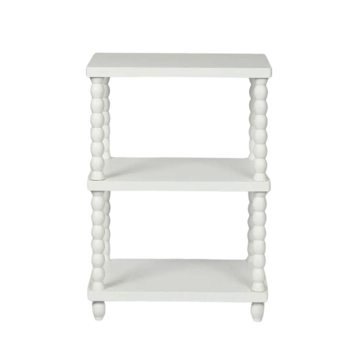 Bobbin Oak Side Table White, W 50cm x D 40cm x H 70cm (RRP $429)