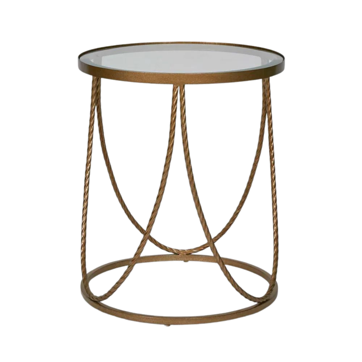 Palais Round Side Table Gold, W 50cm x D 50cm x H 61cm (RRP $595)