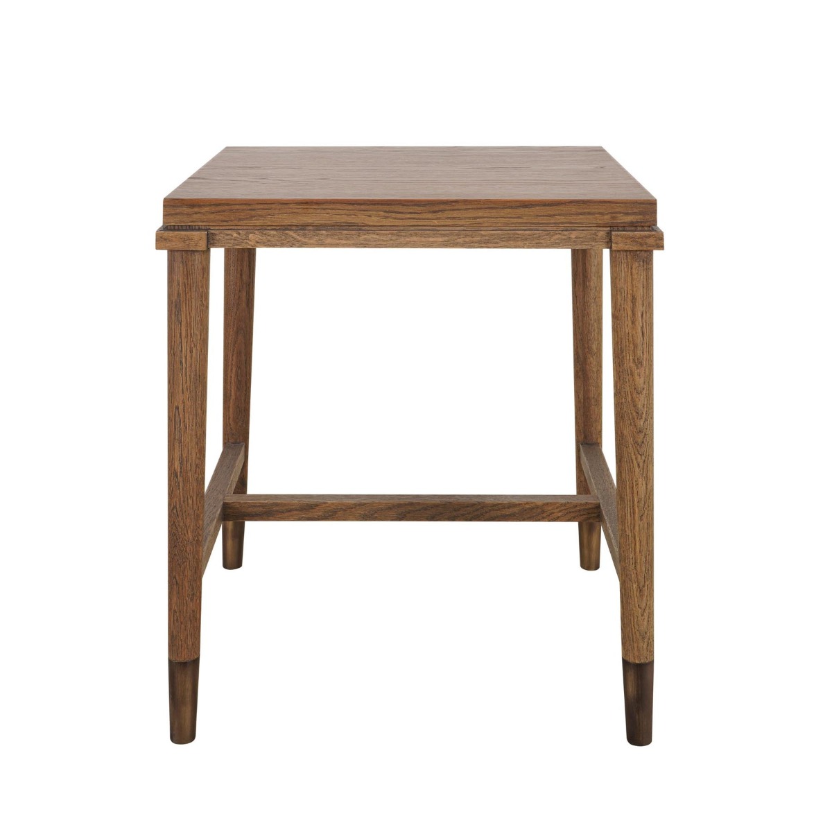 Clara Natural Oak Side Table With Brass Legs, 50cm W x 50cm D x 60cm H (RRP $640) - Image 5