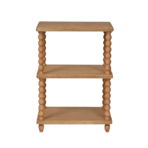 Bobbin Oak Side Table Natural, W 50cm x D 40cm x H 70cm (RRP $429)