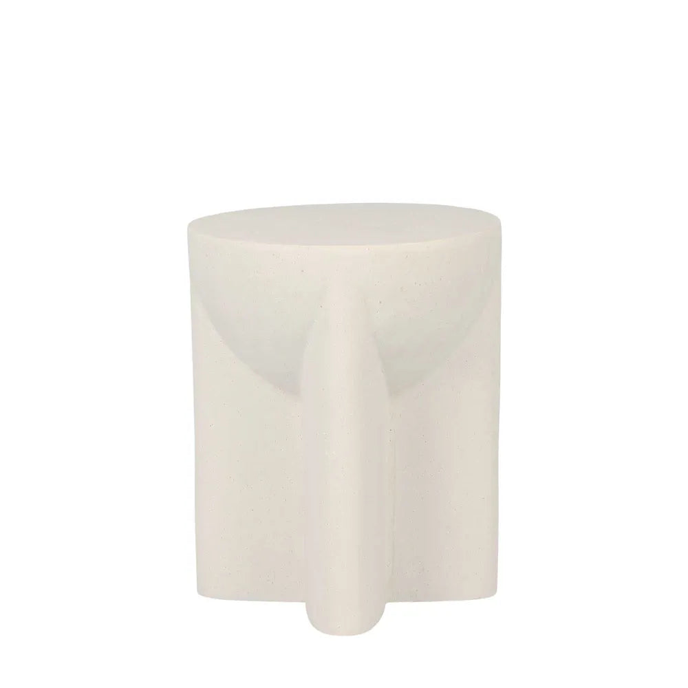 Vassili Side Table Chalk -Outdoor White, W 38cm x D 38cm x H 46cm (RRP $349)