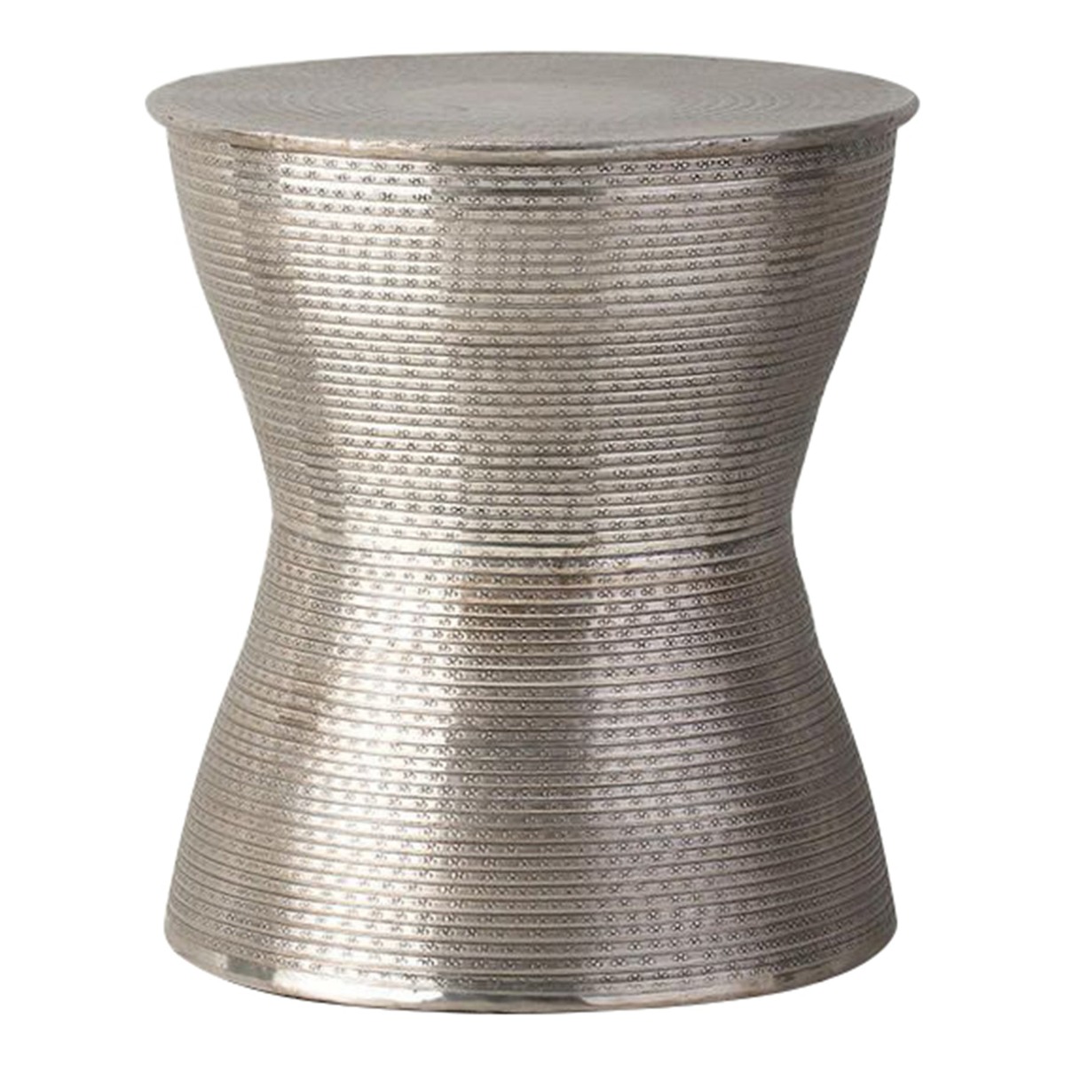 Karad Side Table Silver, W 43cm D 43cm H 48cm (RRP $299)