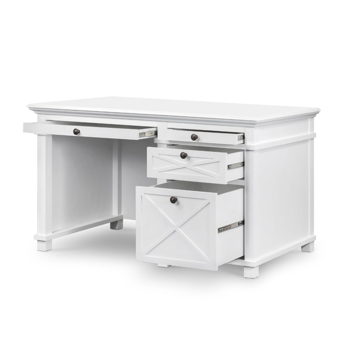 Sorrento Hamptons Desk White, W 140cm D 76cm H 76cm (RRP $1999) - Image 9