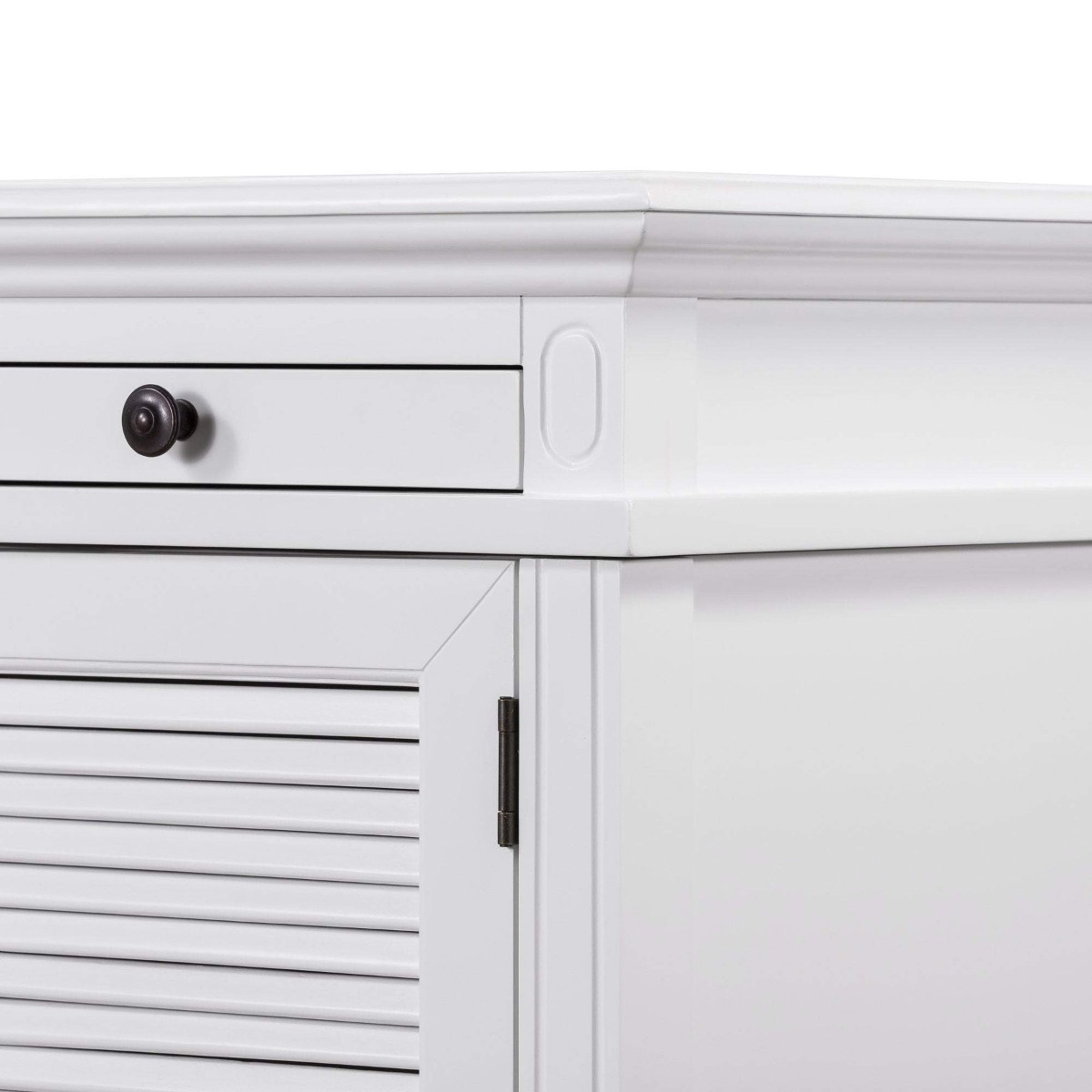 West Beach Hamptons Desk White W/ Shutter Doors, W 180.3cm D 76.2cm H 77.5cm (RRP $2499) - Image 6
