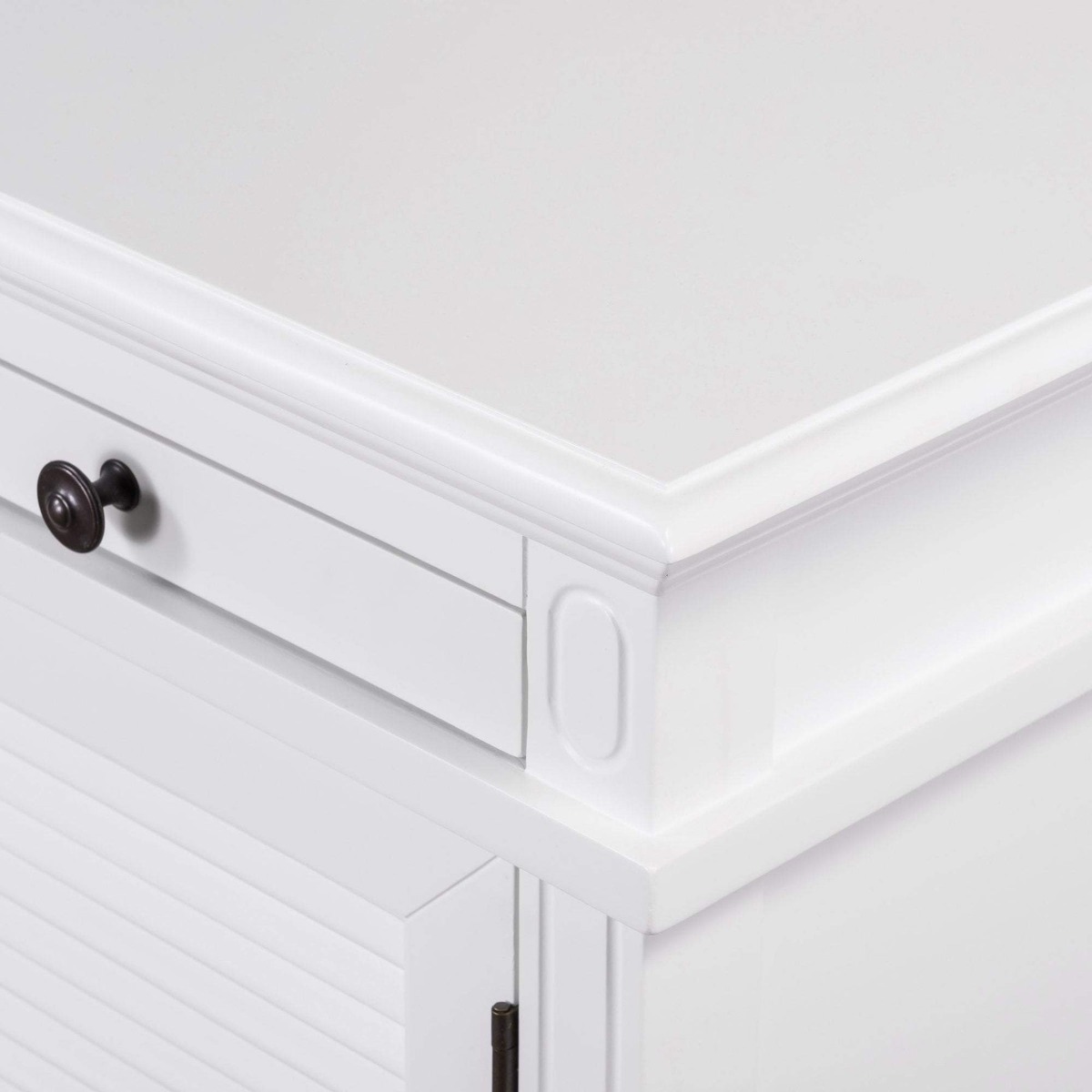 West Beach Hamptons Desk White W/ Shutter Doors, W 180.3cm D 76.2cm H 77.5cm (RRP $2499) - Image 7