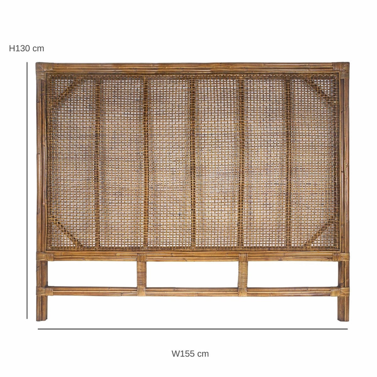 Cayman Rattan Hamptons Bedhead Queen, W 155cm D 5cm H 130cm (RRP $999) - Image 3