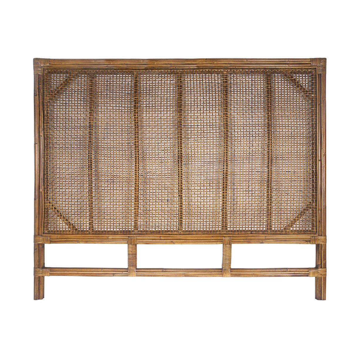 Cayman Rattan Hamptons Bedhead Queen, W 155cm D 5cm H 130cm (RRP $999)