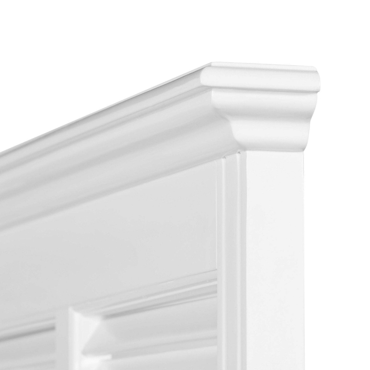 West Beach Hamptons Bedhead W/ Shutters King White, W 200cm D 8cm H 160.0cm (RRP $1599) - Image 4