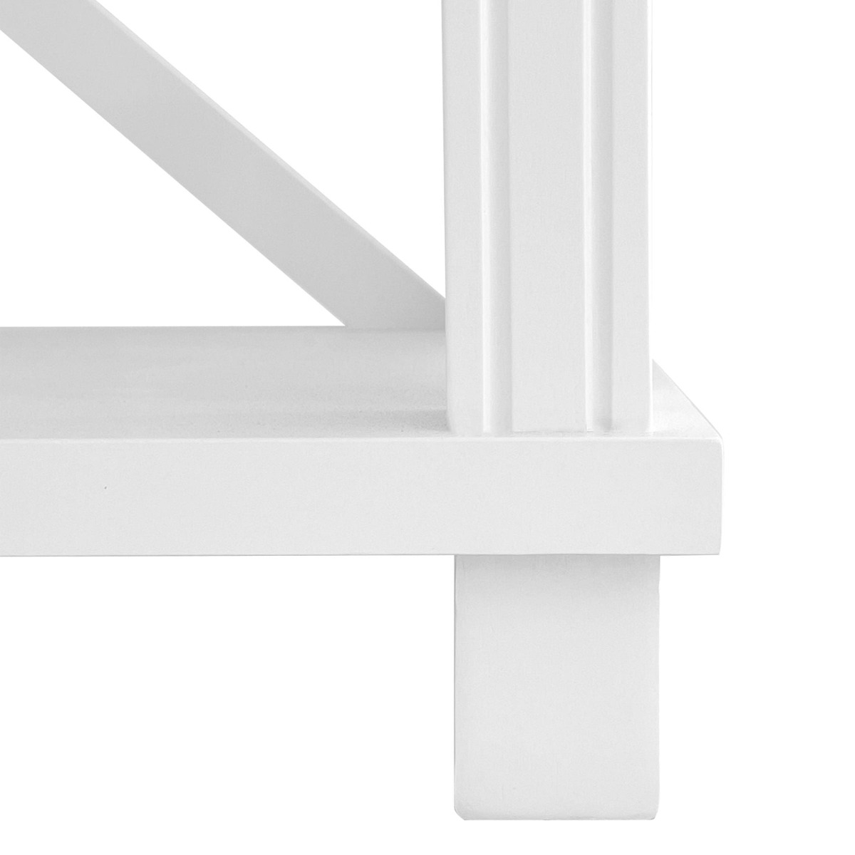 Sorrento Hamptons Bedside Table W/Drawer White, W 60cm D 40cm H 65cm (RRP $499) - Image 2