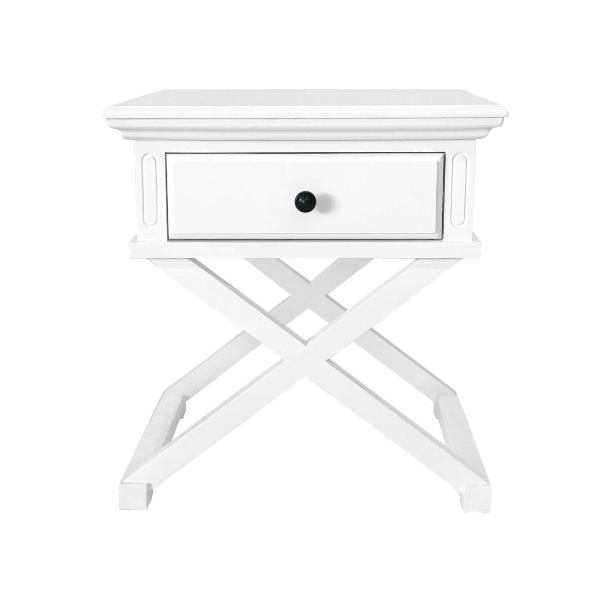 Sorrento Hamptons Medium 2 Drawer Bedside Table White, W 65cm D 60cm H 65cm (RRP $799) - Image 2