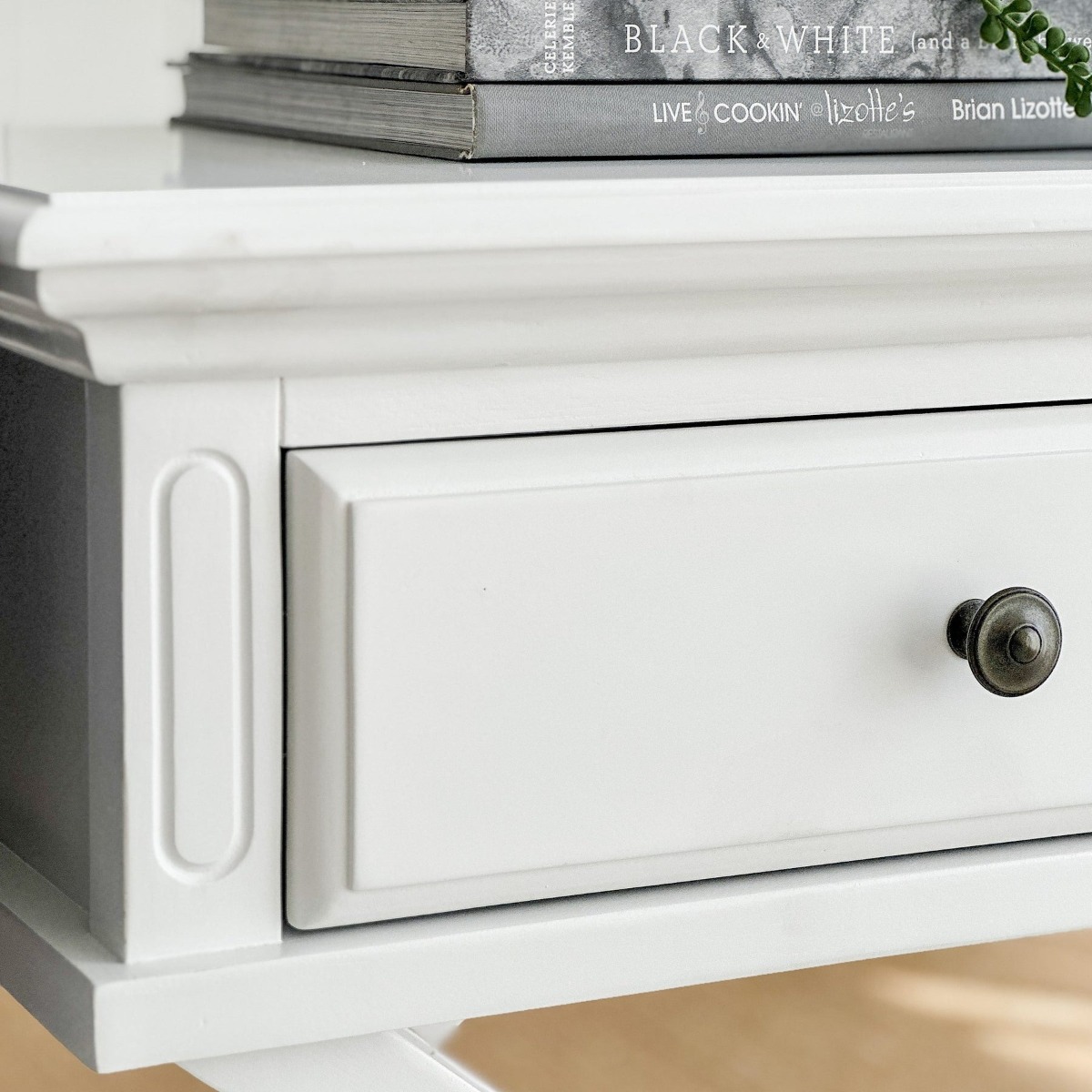 Sorrento Hamptons Medium 2 Drawer Bedside Table White, W 65cm D 60cm H 65cm (RRP $799) - Image 5